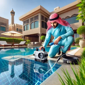 كشف تسربات مسابح الفيبر بالرياض