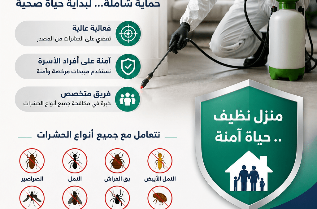 شركة رش مبيدات الحشرات لحماية المنازل من الحشرات المزعجة